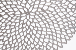 Pressed Dahlia Placemat in Gunmetal