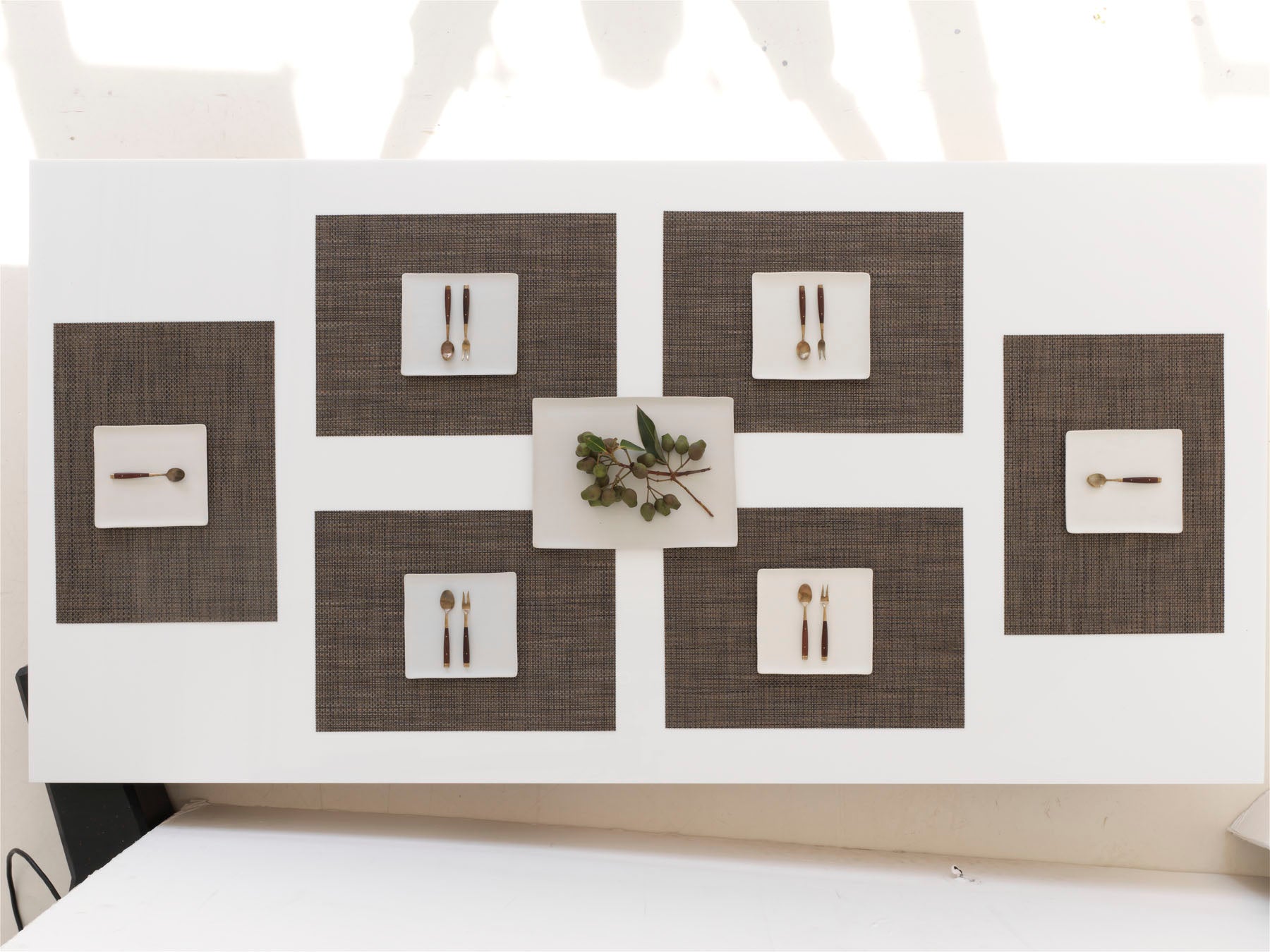Basketweave Rectangular Placemat in Earth