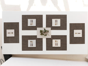 Basketweave Rectangular Placemat in Earth