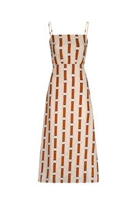 Nativa Linen Midi Dress in Horse Reins