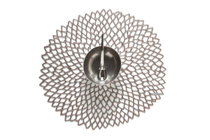 Pressed Dahlia Placemat in Gunmetal