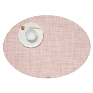 Mini Basketweave Round Placemat in Blush