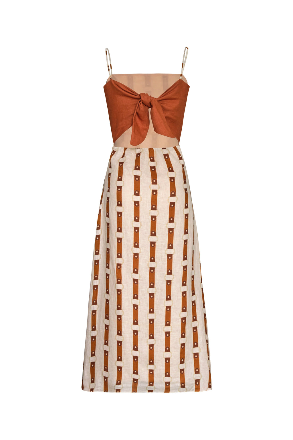 Nativa Linen Midi Dress in Horse Reins