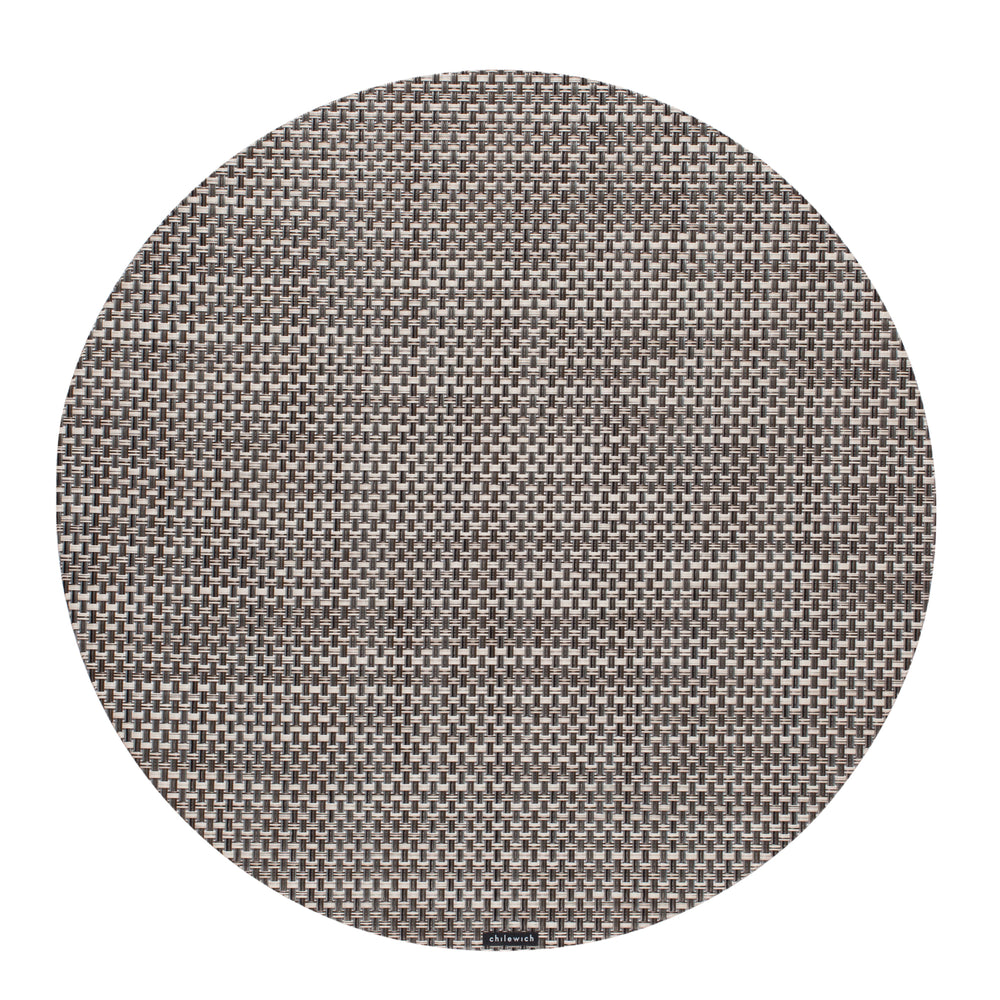 Basketweave Round Placemat in Oyster