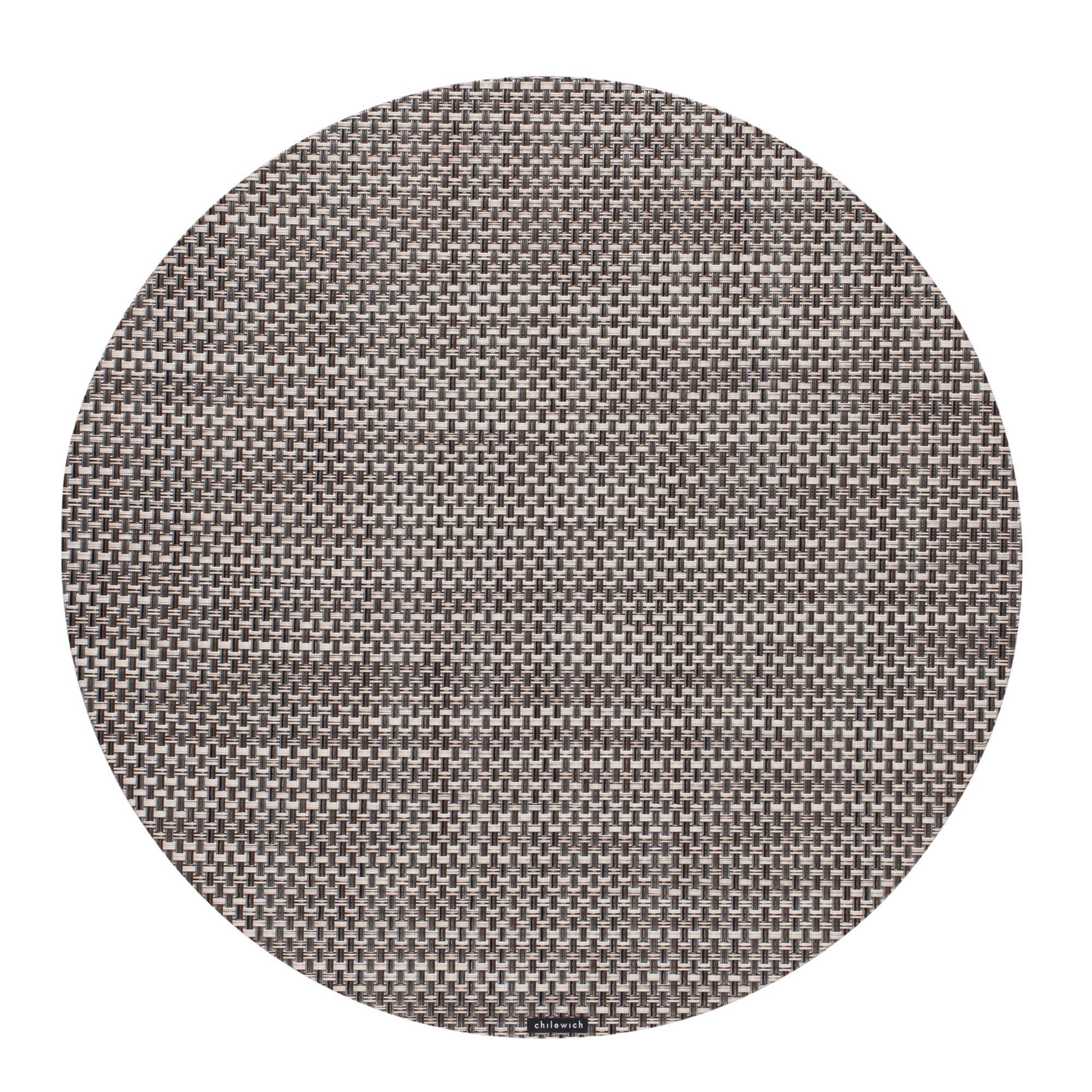 Basketweave Round Placemat in Oyster