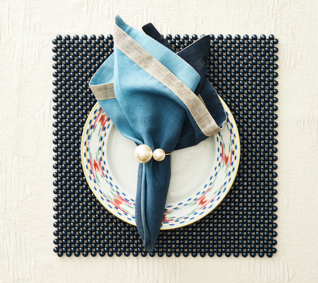 Dip Dye Napkin in Navy & Blue, Set of 4