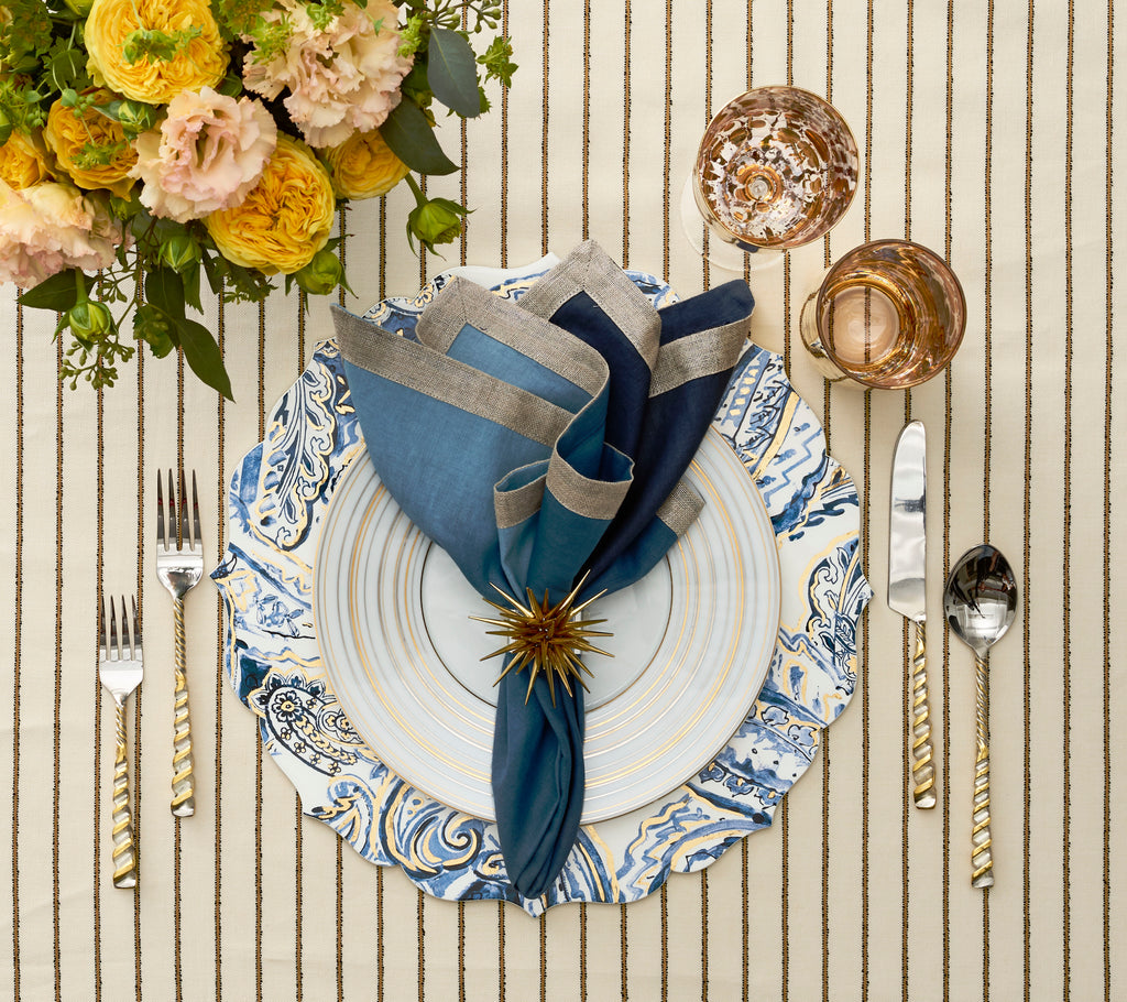 Dip Dye Napkin in Navy & Blue, Set of 4