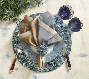 Dip Dye Napkin in Beige, Taupe & Gray, Set of 4