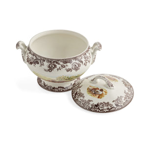 Woodland Soup Tureen with Cover Rabbit, Quail, & Pintail
