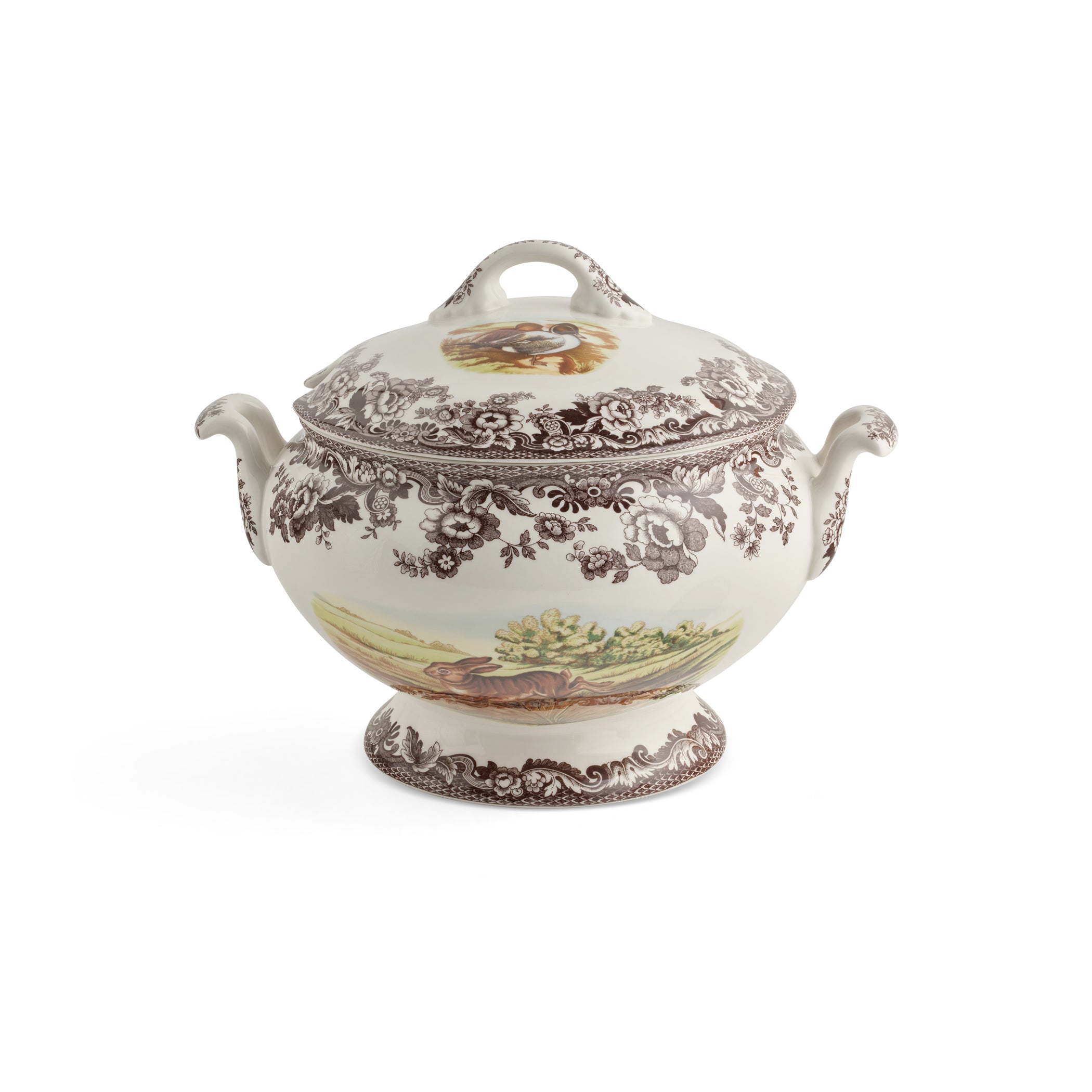 Woodland Soup Tureen with Cover Rabbit, Quail, & Pintail