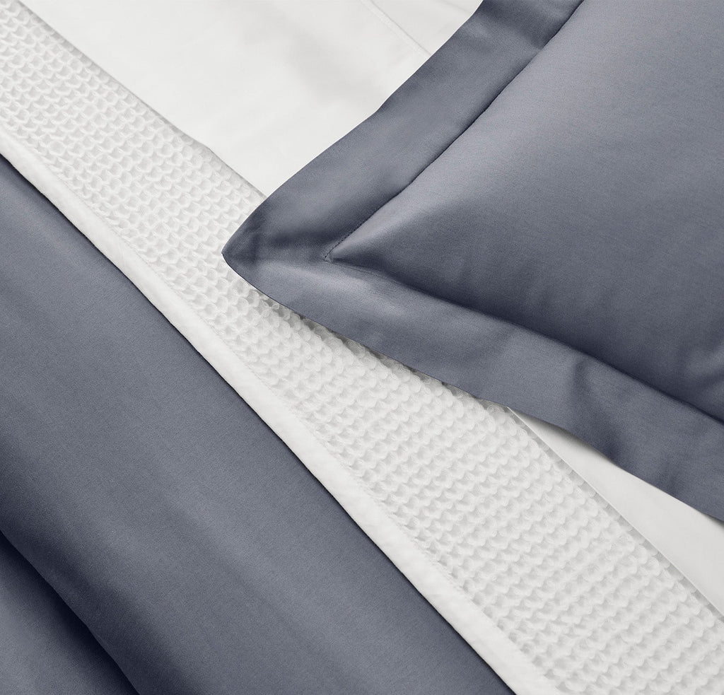 Percale Hemmed Duvet Set in Mineral