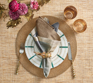 Dip Dye Napkin in Beige, Taupe & Gray, Set of 4