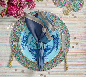 Dip Dye Napkin in Navy & Blue, Set of 4