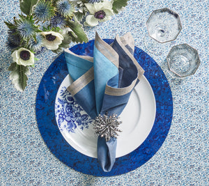 Dip Dye Napkin in Navy & Blue, Set of 4