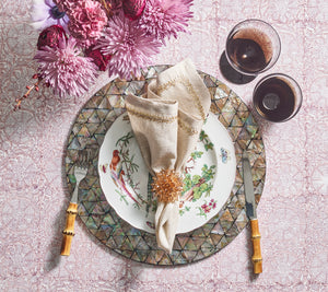 Jardin Napkin in Natural, Gold & Silver, Set of 4