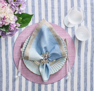 Dip Dye Napkin in White & Periwinkle, Set of 4