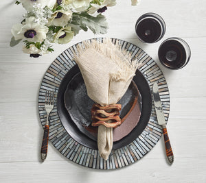 Tahiti Placemats in Gray/Taupe, Set of 4