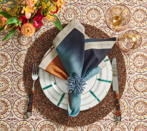 Dip Dye Napkin in Midnight & Copper, Set of 4