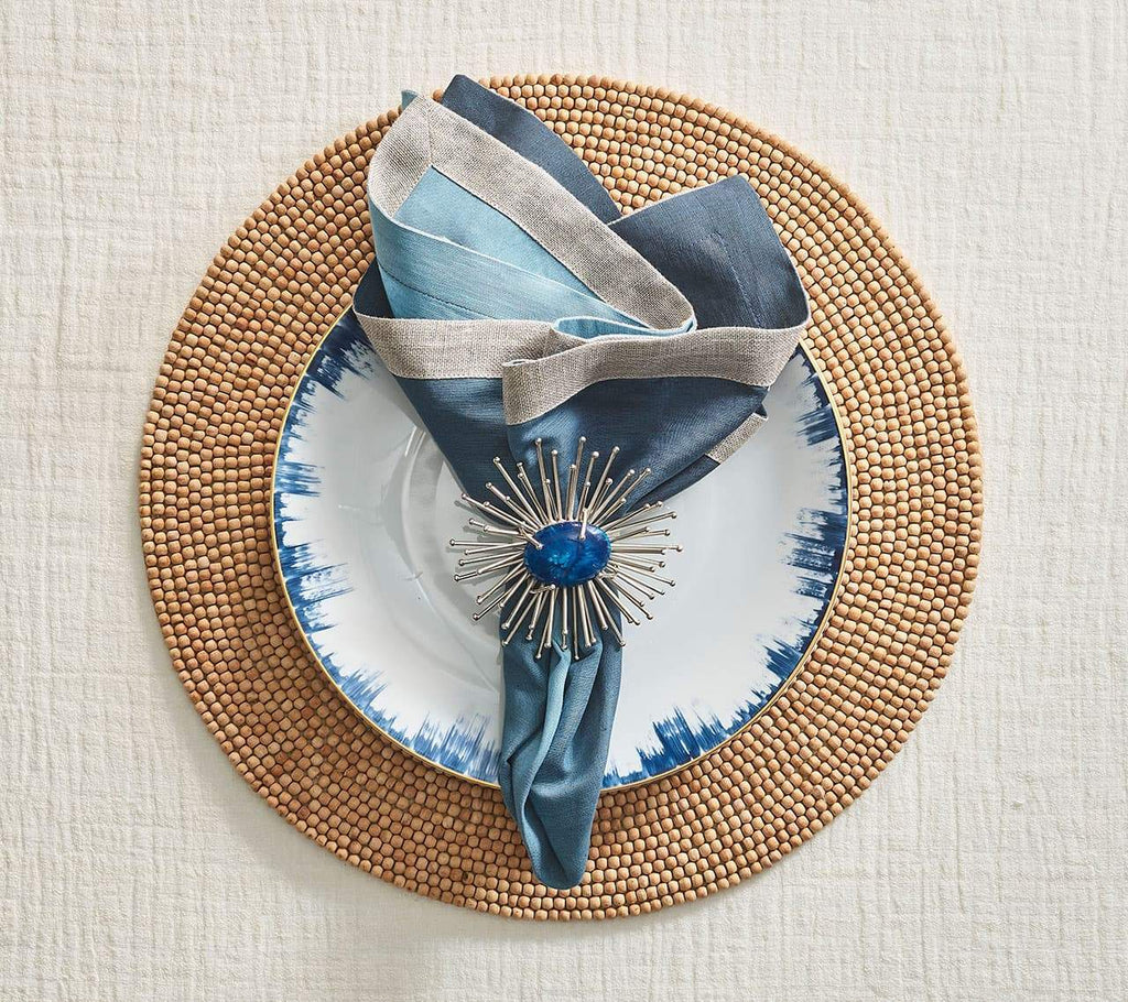 Wood Round Placemat in Natural, Set of 4