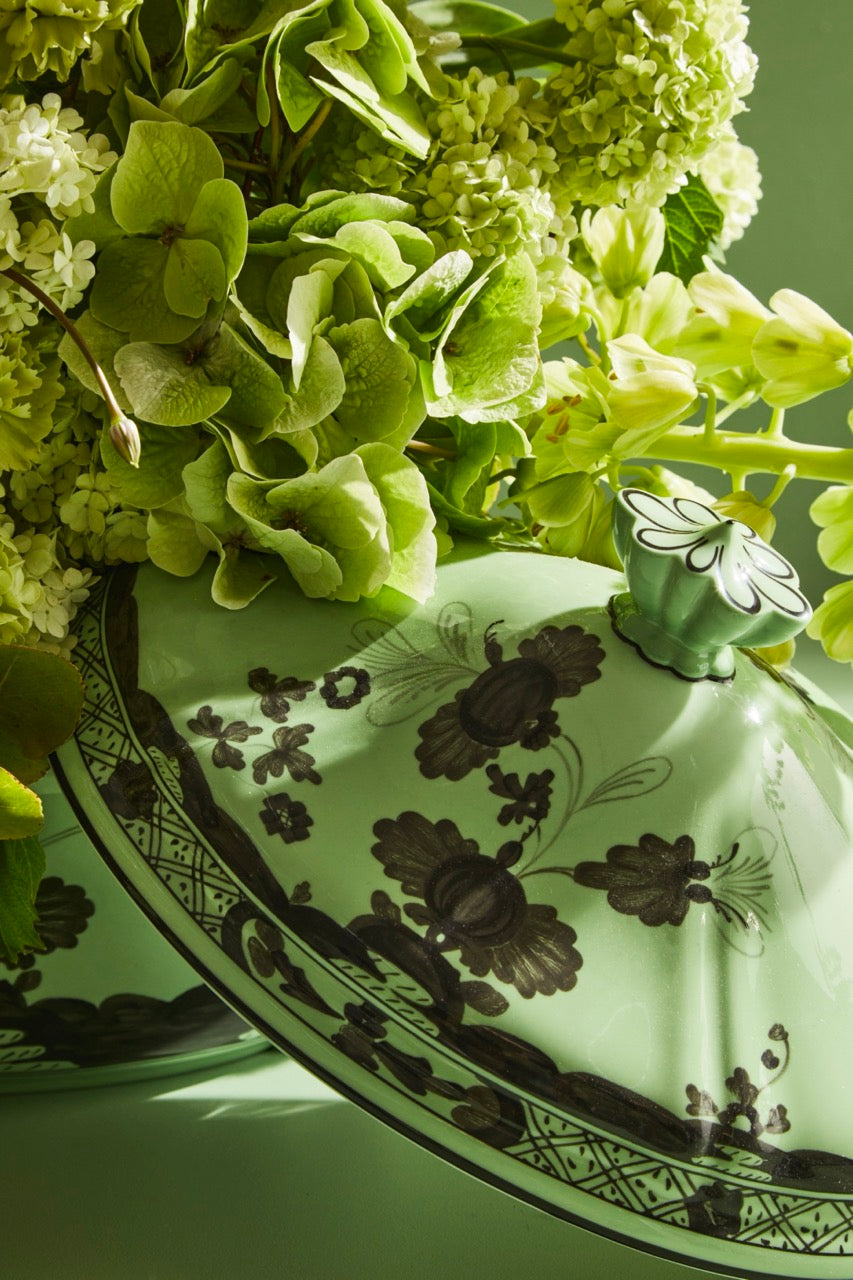 Oriente Italiano Oval Tureen With Cover in Azalea