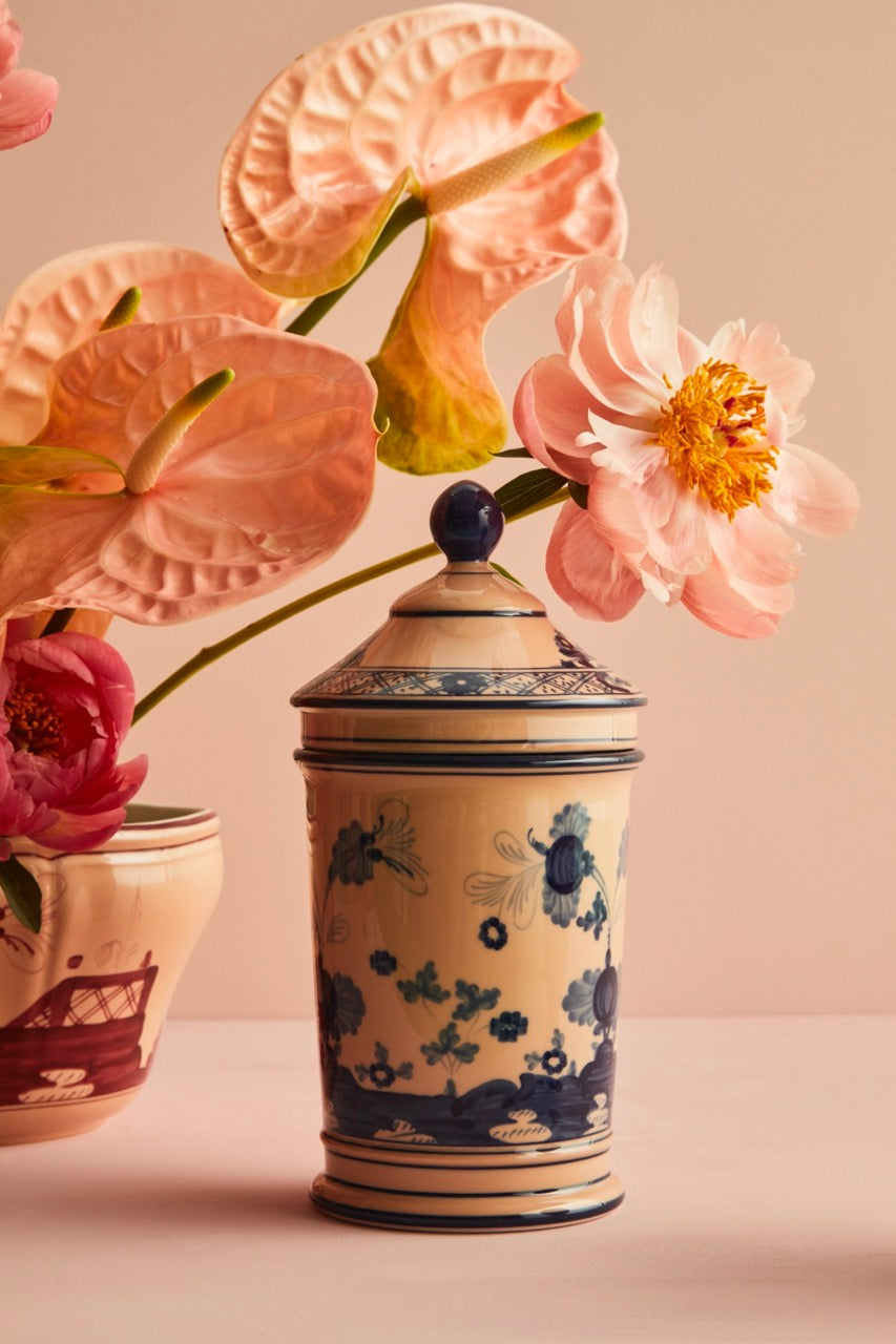 Oriente Italiano Pharmacy Vase With Cover in Bario