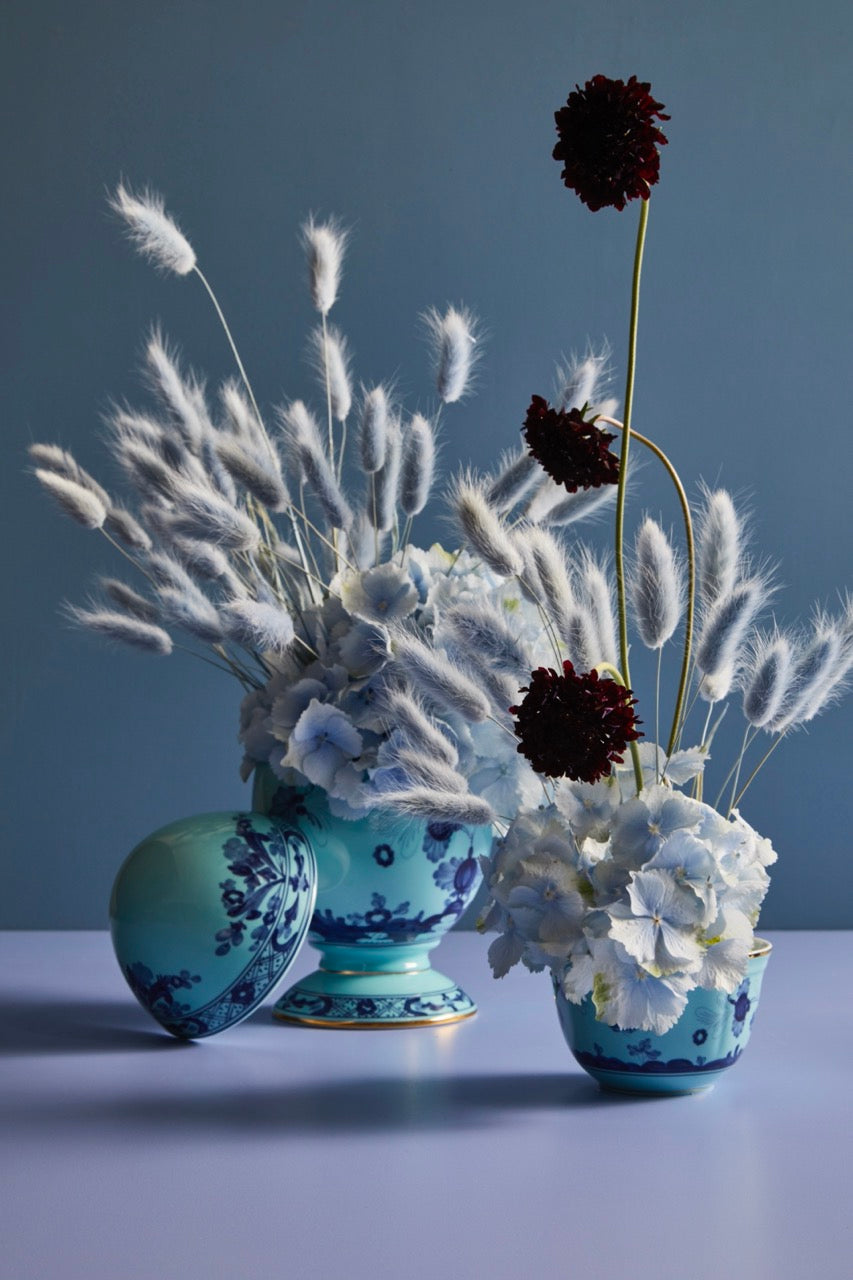 Oriente Italiano Large Egg With Cover in Iris