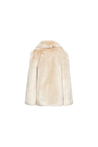Colette Faux Fur Jacket in Crème