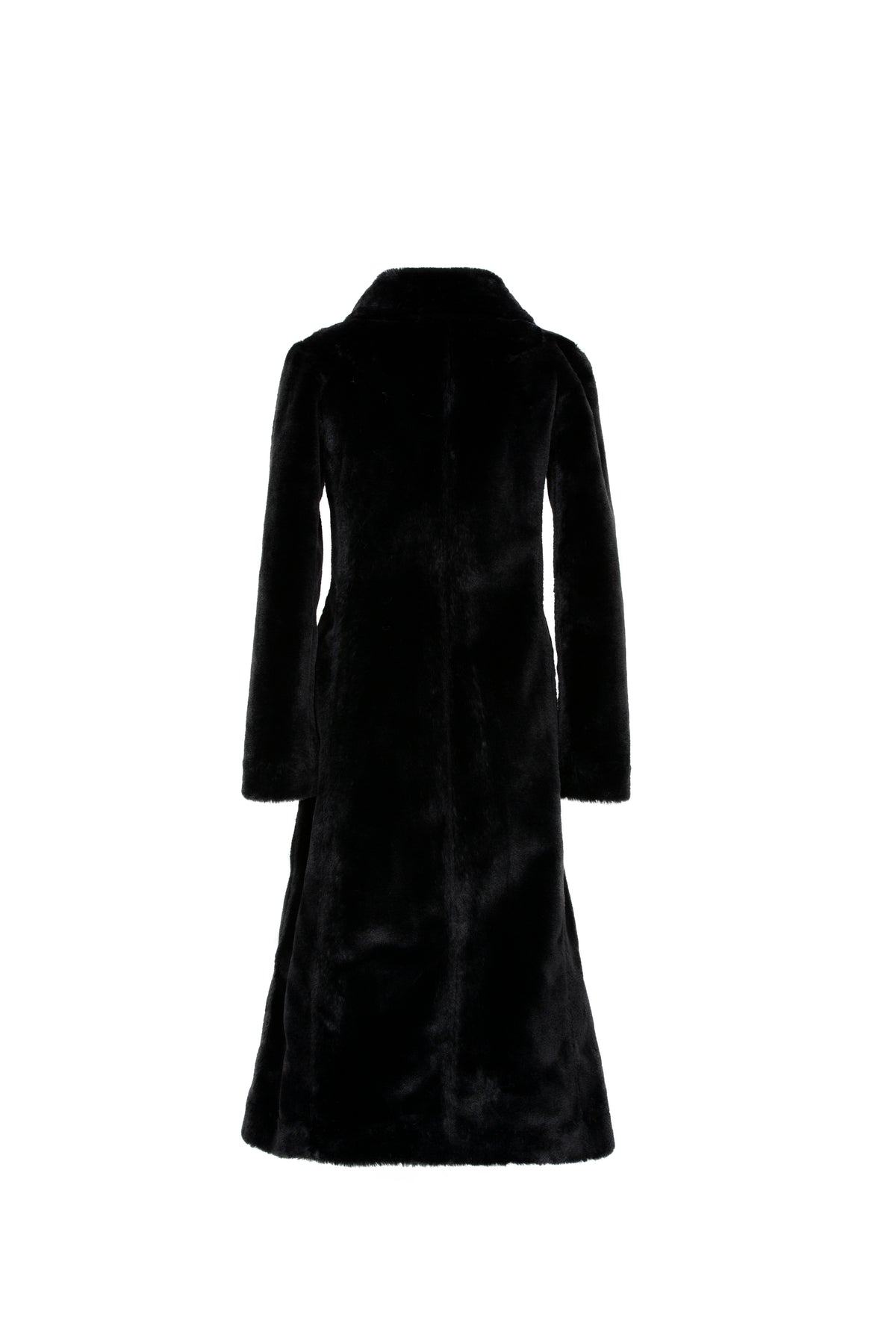 Catherine Faux Fur Reversible Coat in Noir