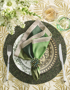 Dip Dye Napkin in Olive & Green, Set of 4