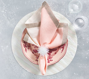 Dip Dye Napkin in Blush & Gold, Set of 4