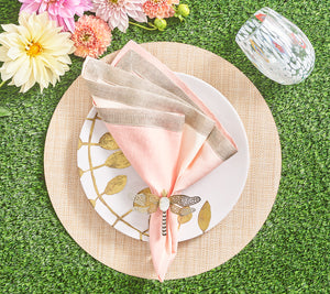 Dip Dye Napkin in Blush & Gold, Set of 4