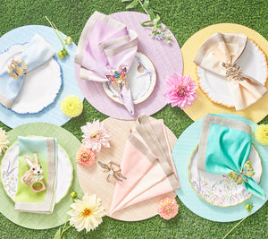 Dip Dye Napkin in Blush & Gold, Set of 4