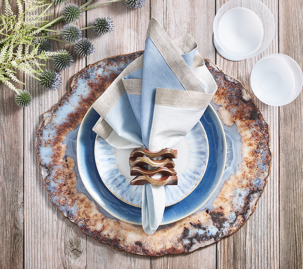 Strata Placemat in Beige, Taupe & Gray, Set of 4