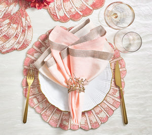 Dip Dye Napkin in Blush & Gold, Set of 4