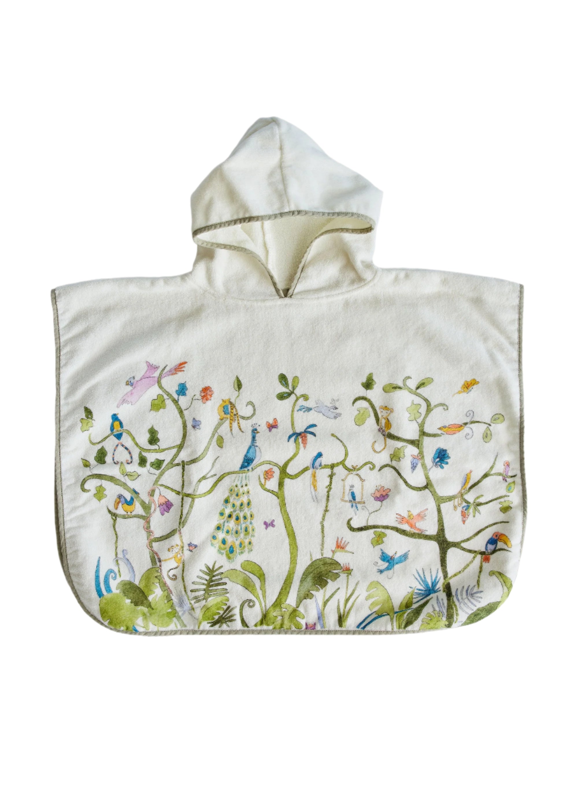 Tropical Chinoiserie Swim Poncho