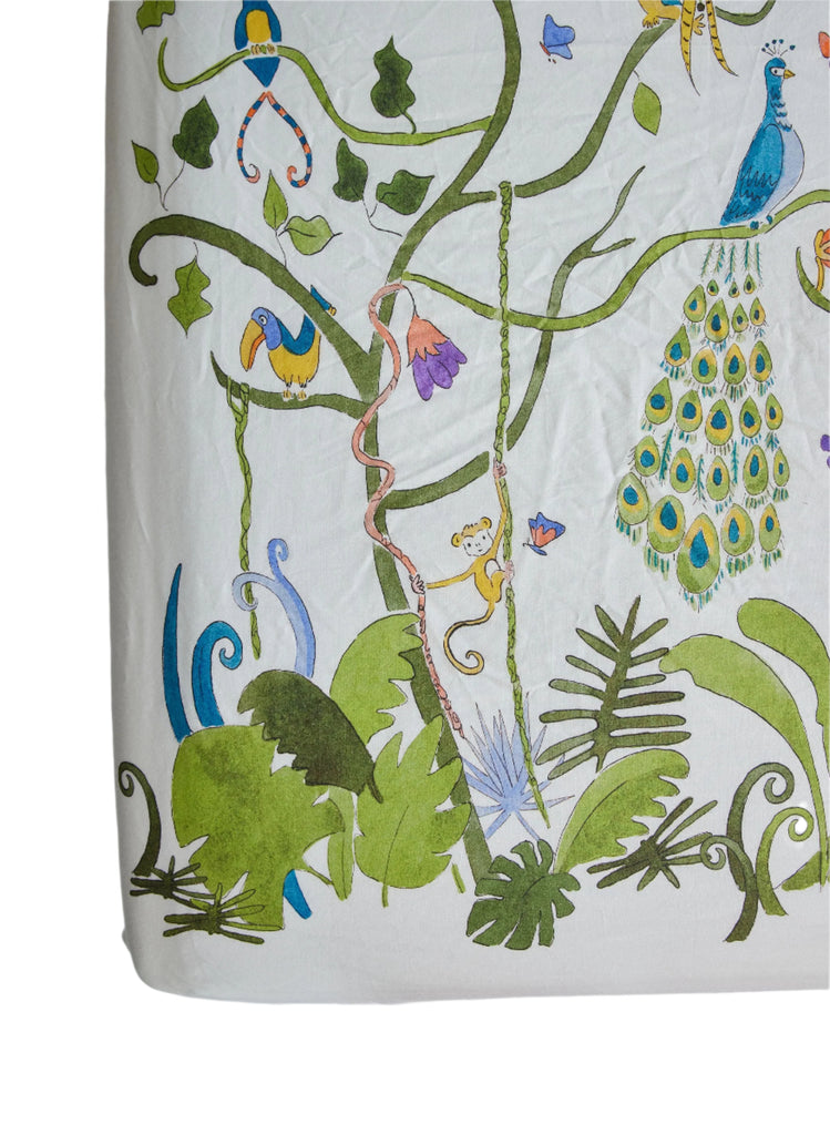 Tropical Chinoiserie Crib Sheet