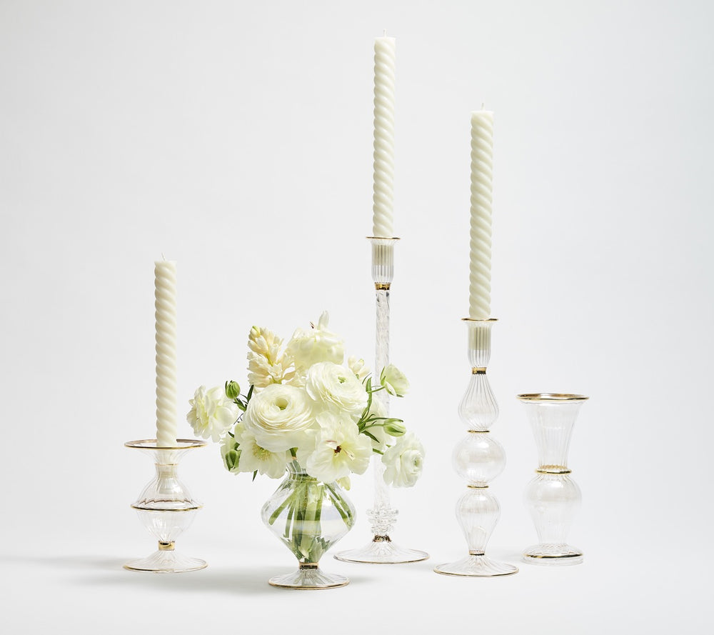 Blossom Candle Holder in Clear
