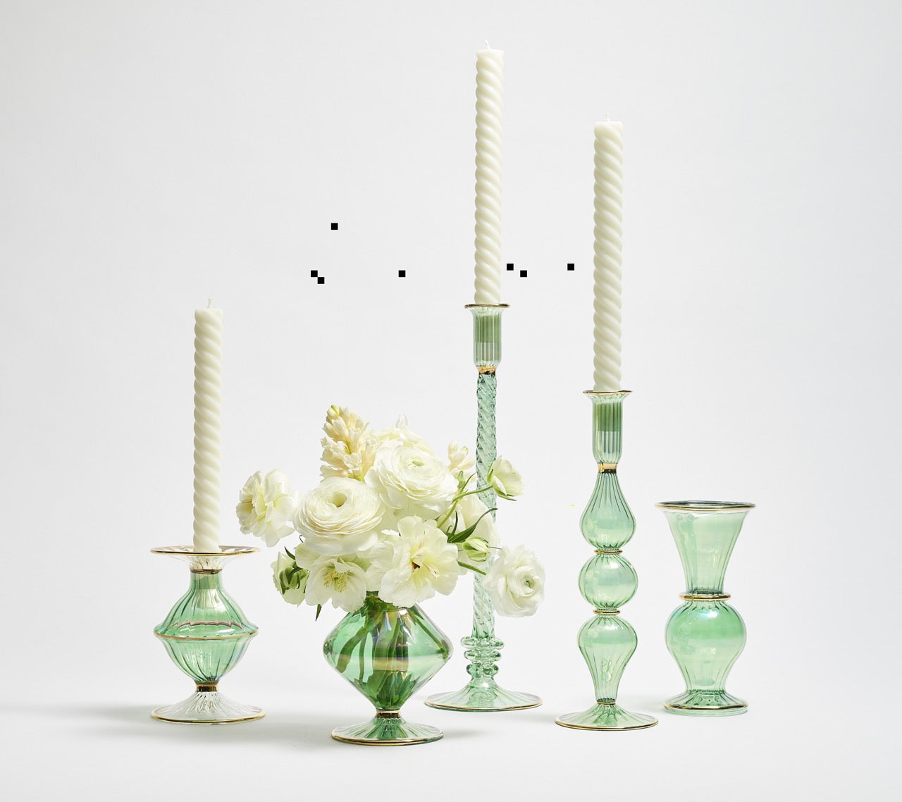 Braid Candle Holder in Green