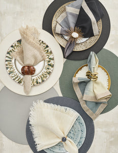 Dip Dye Napkin in Gray & Black, Set of 4