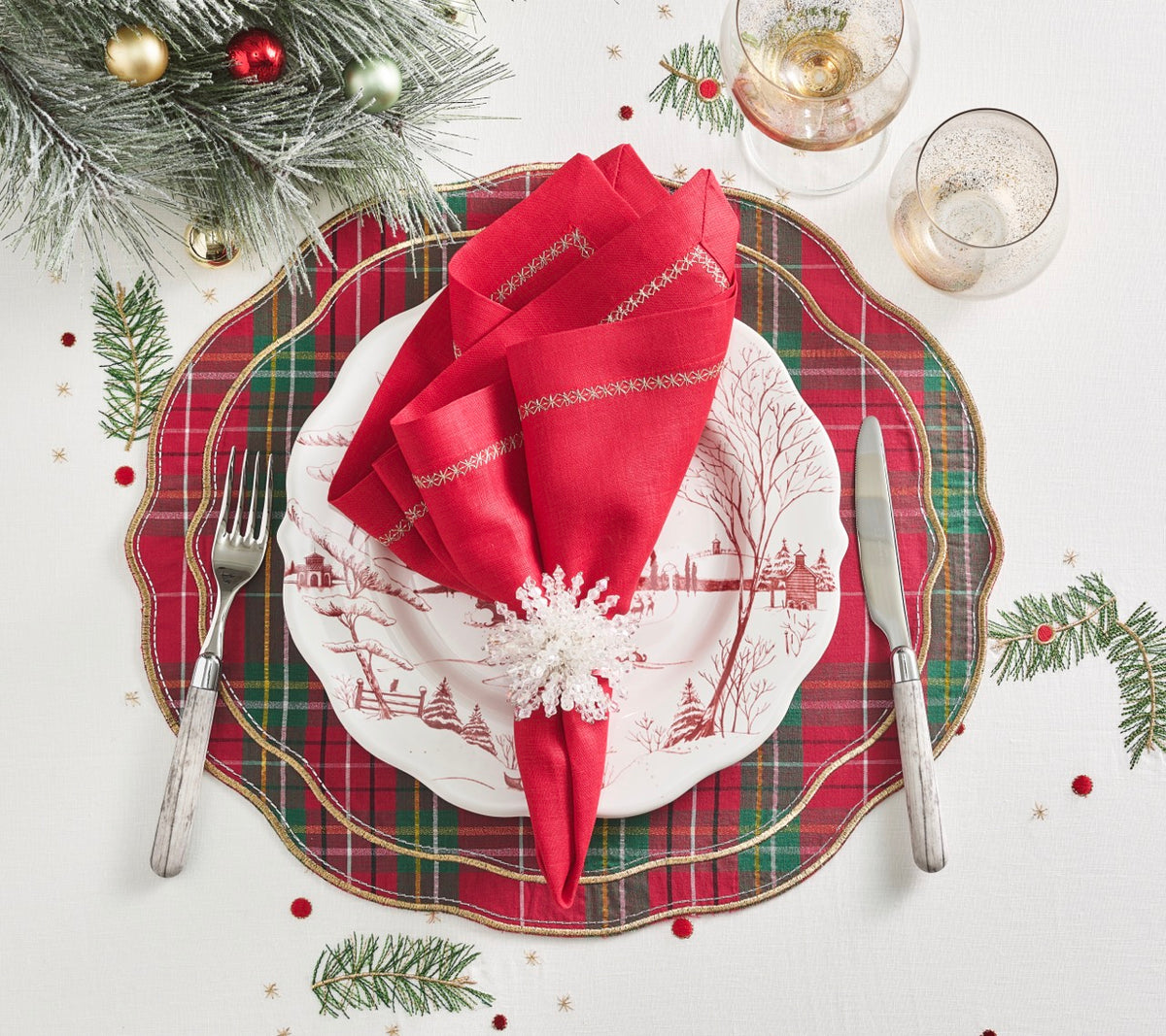 Classic Napkin in Red, Set of 4