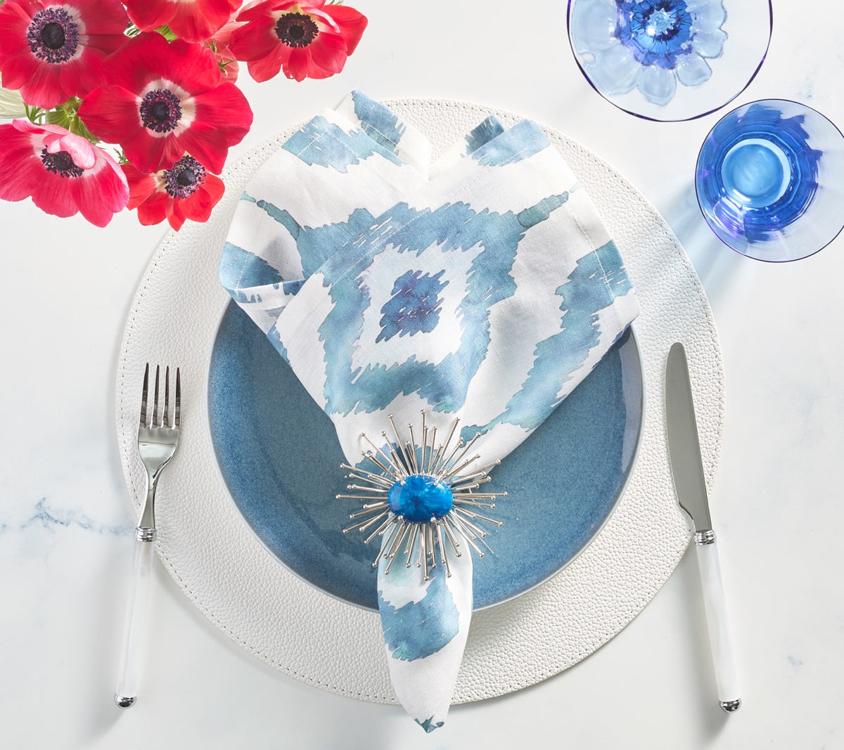 Pebble Placemat in White, Set of 4