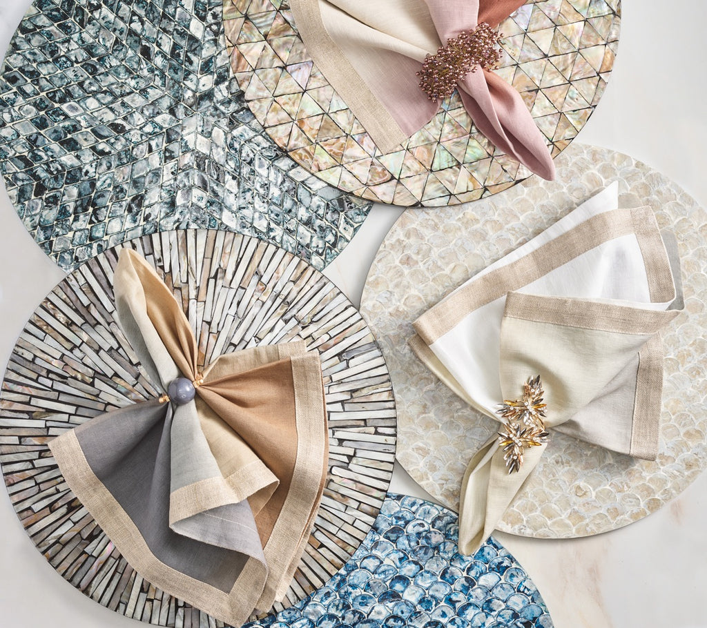 Tahiti Placemats in Gray/Taupe, Set of 4