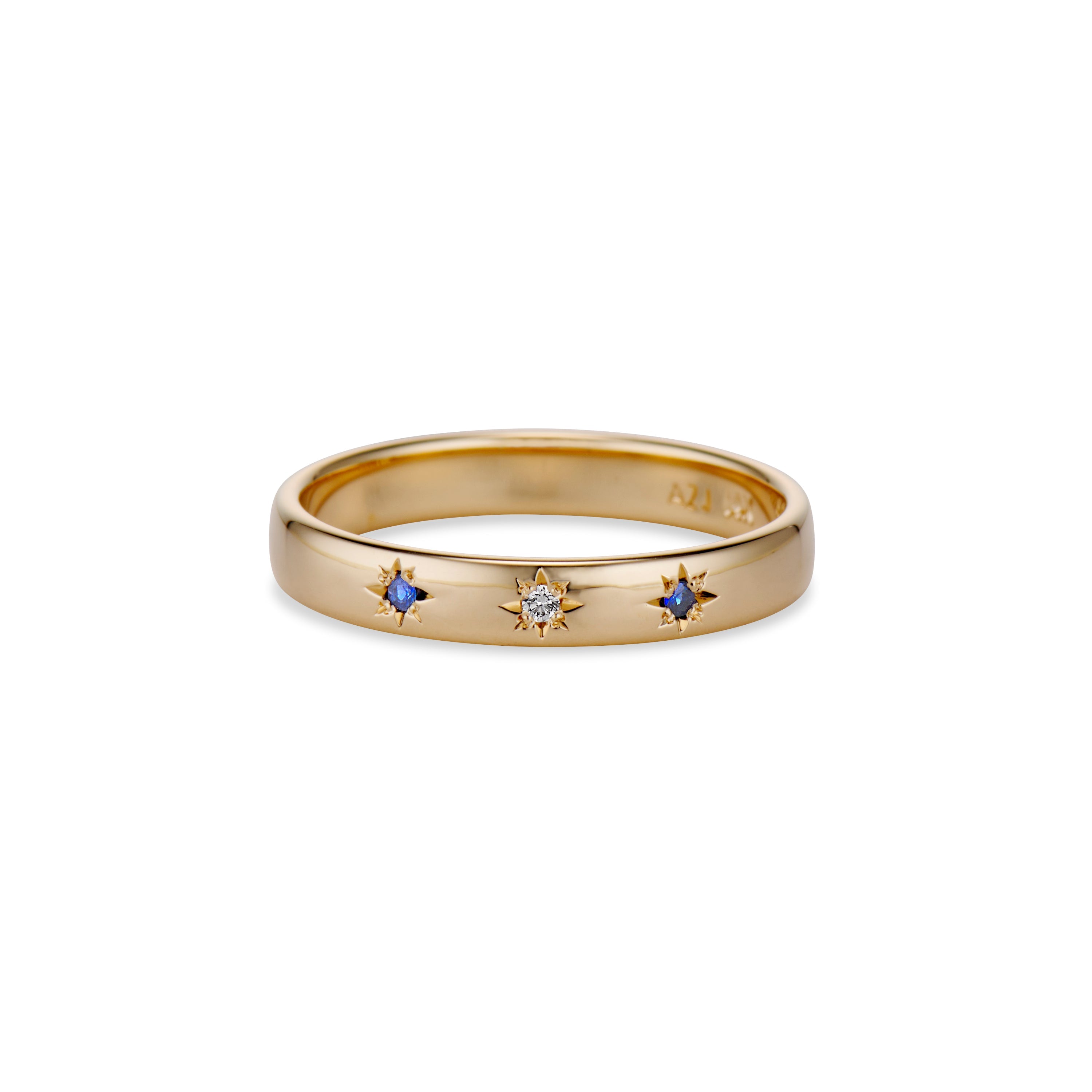 Sapphire and Diamond Petite Star Band