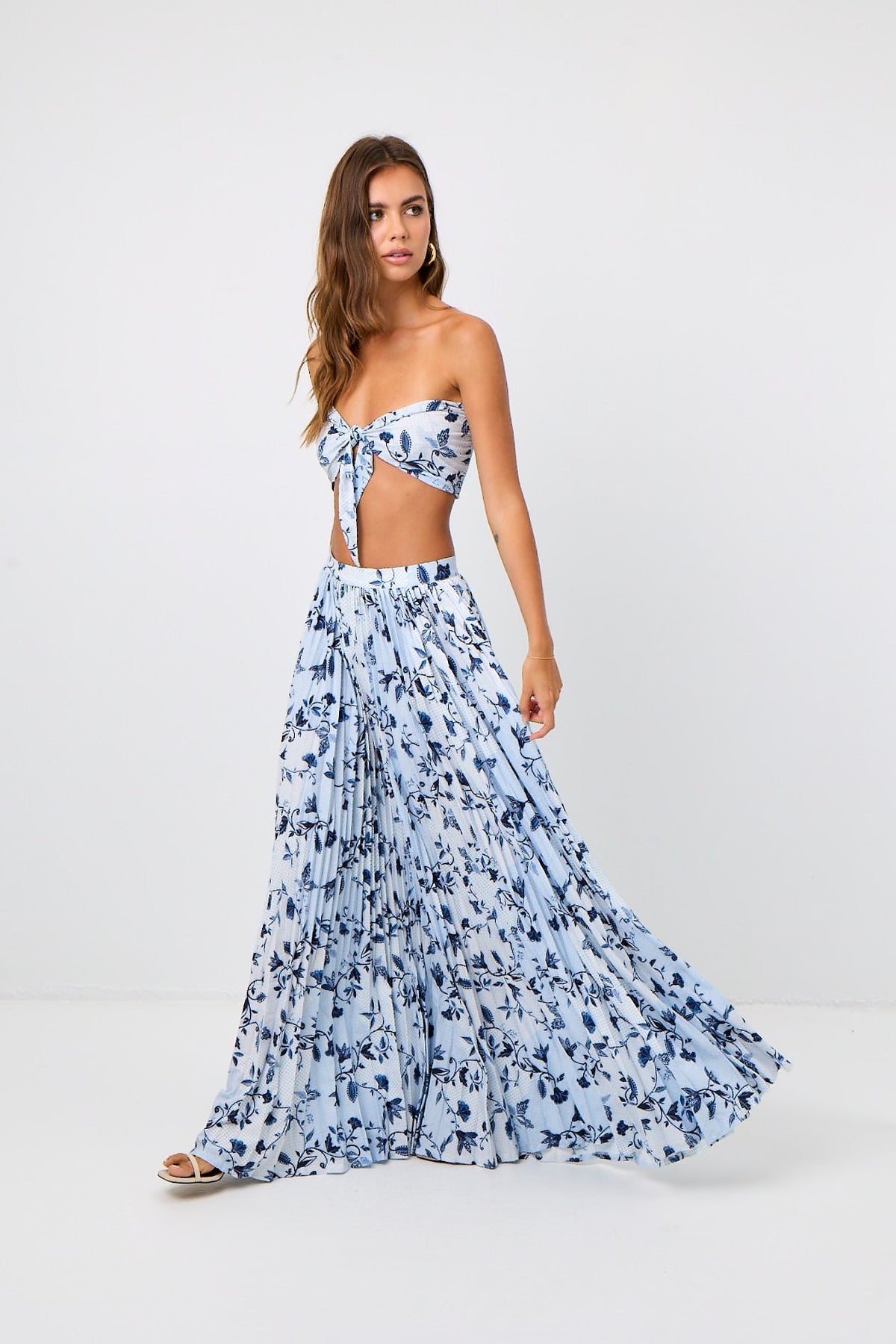 Sunburst Maxi Skirt in Montauk Floral