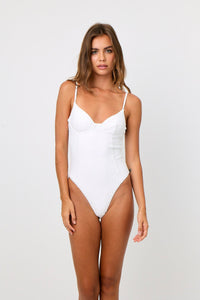 Suzy Bustier One Piece in White Eyelet