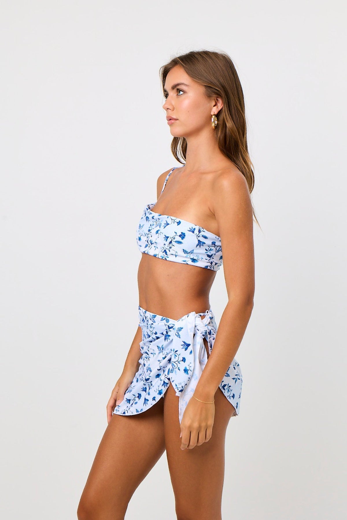 Short Swim Sarong in Montauk Floral