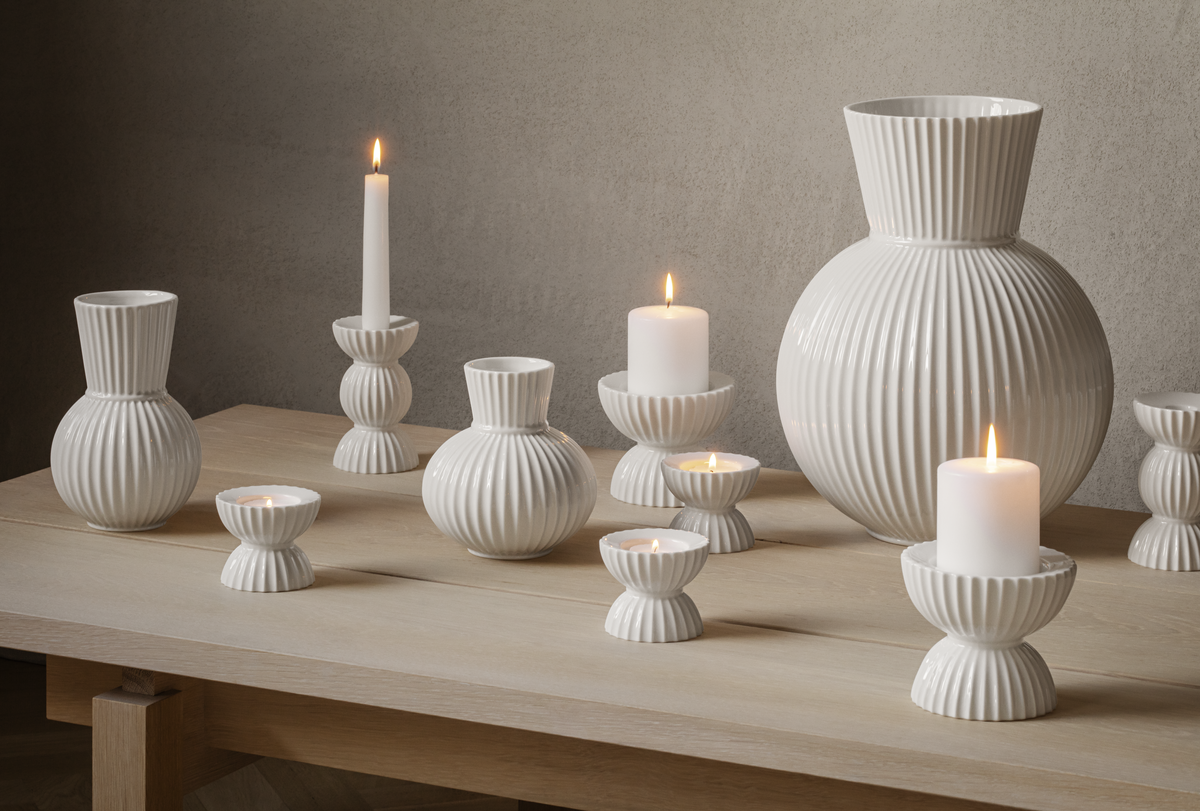Lyngby Tura Vase in White Porcelain