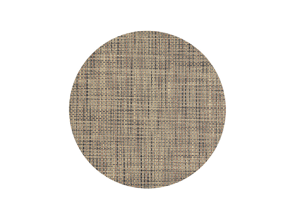 Basketweave Round Placemat in Bark