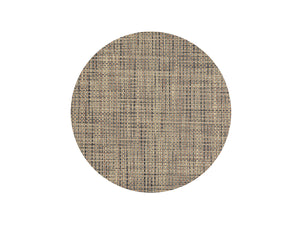 Basketweave Round Placemat in Bark