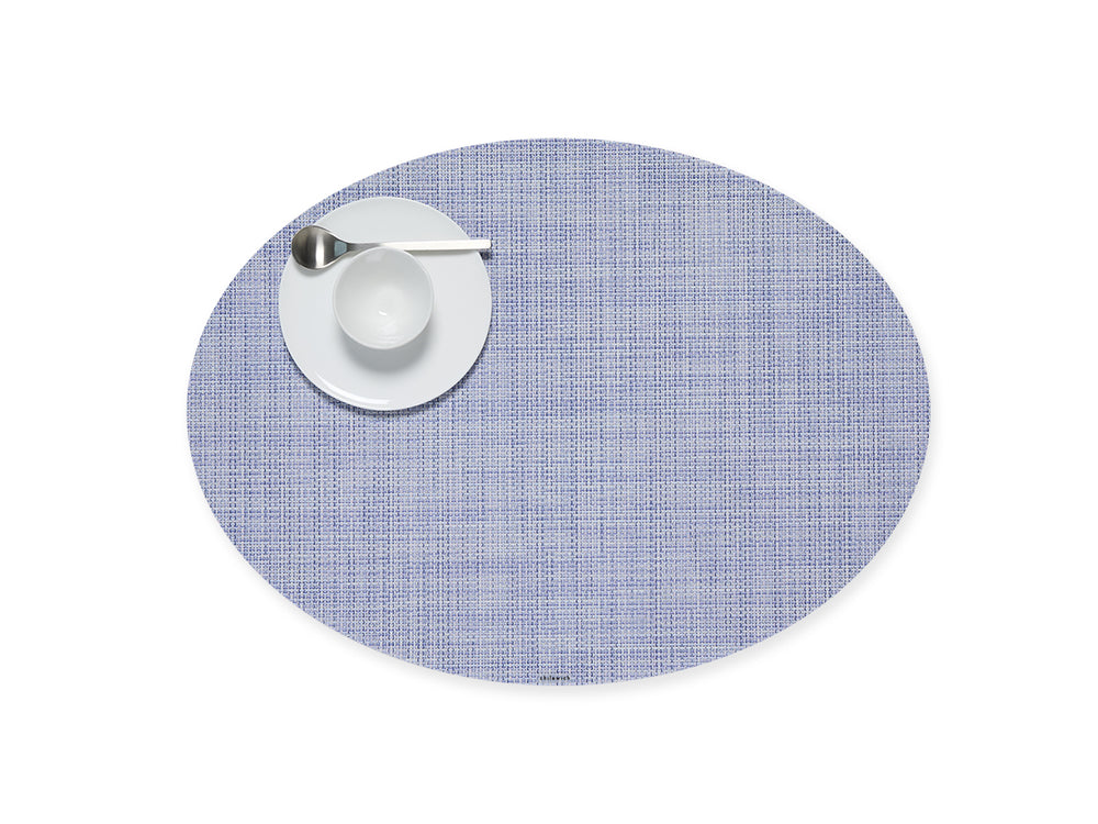 Mini Basketweave Oval Placemat in Periwinkle
